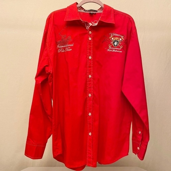 Victorious 2XL Shirt Polo Bling Embroidered Graphics Horses Contrast Stitching - Picture 2 of 6